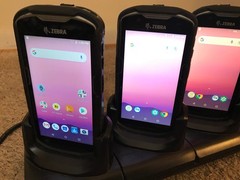 Zebra TC52 Handheld Android Barcode Scanners Lot of 4 with Charging Stand