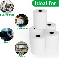 Thermal Paper Rolls 2.25 X 50 Ft, 5 Rolls Credit Card Paper Thermal 2 1/4&Prime; X 50&prime;
