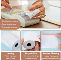 20 PACK 2-1/4&Prime; x 50&prime; Thermal Credit Card Cash Register POS Receipt Paper Rolls