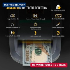 KCD-1000 4-Way Orientation Portable Fake Currency Reader and Counterfeit