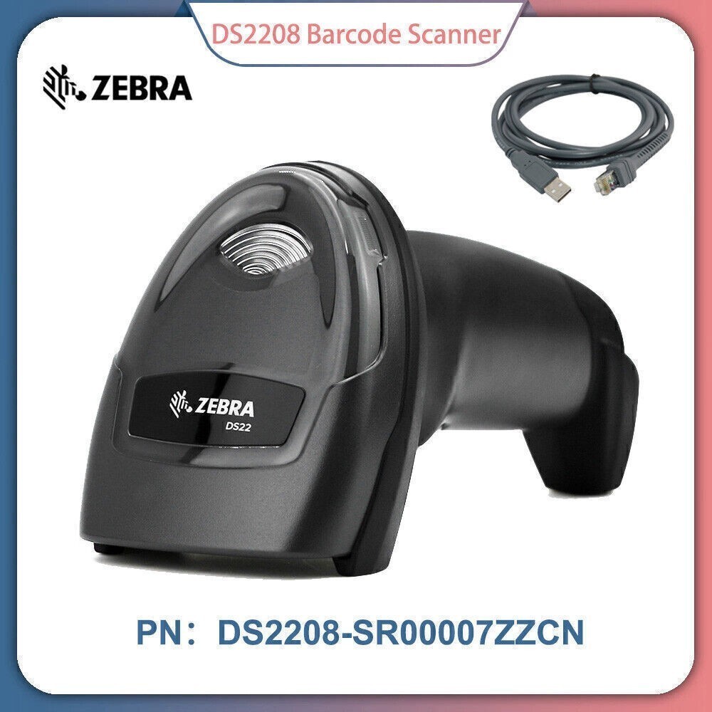 Zebra DS2208-SR00007ZZCN Standard Range 2D Handheld Corded Imager w/ USB Cable