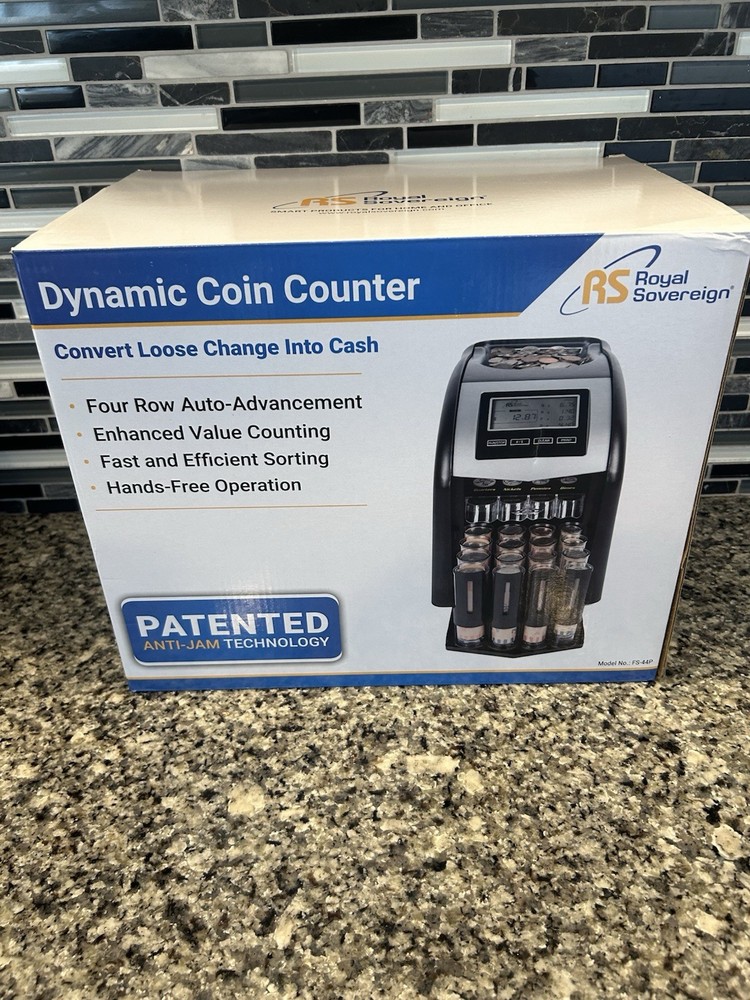 Royal Sovereign FS-44P 4-Row Dynamic Digital Coin Sorter 800 Ct Hopper