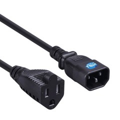 Power Adapter Cable NEMA5-15R Female To C14 Male UPS US Plug