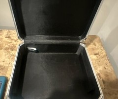 Vaultz Locking Cash Box Black Chrome Secure Money Til Drawer With Extra Insert