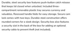 STEELMASTER® Push Button Security Box, 3 Compartments, Dark Grey By MMF Ind.