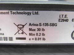 Mettler Toledo Ariva Digital Scale ARIVA-S-135-SBG w/ Display Screen & Adapter