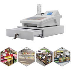 Commercial Cash Register Double-Sided Cash Register 48 Keys with Thermal Printer