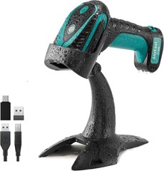 Bluetooth Barcode Scanner: Industrial 2D 1D with Stand USB Wired | 2.4G Wirel…