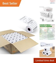 50 Rolls 5.7 cm x 26 m Thermal Paper for Credit Card Terminals Cash Registers