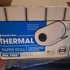 Member&rsquo;s Mark Thermal Receipt Paper Rolls, 2 1/4&Prime; X 50&prime; , 48 Rolls