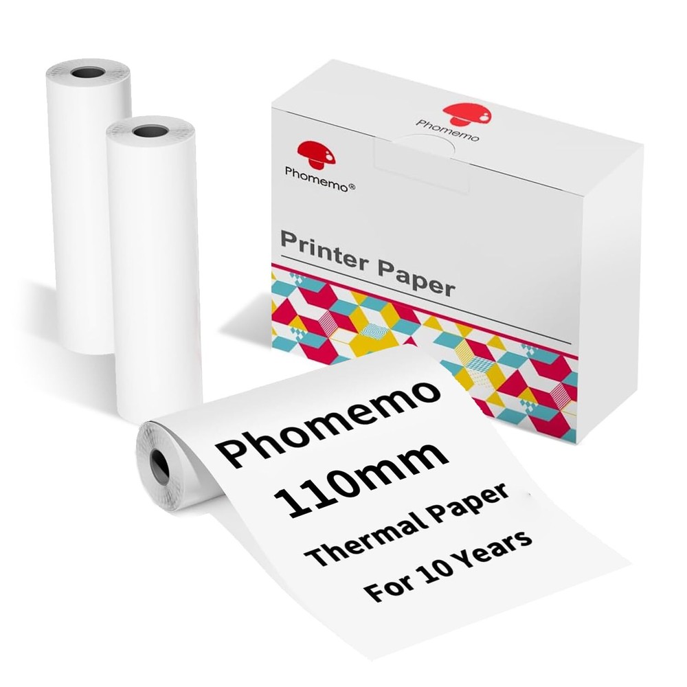 110mm Thermal Printer Paper 3 Rolls Compatible with M832 M834 M835 M04S M04AS…