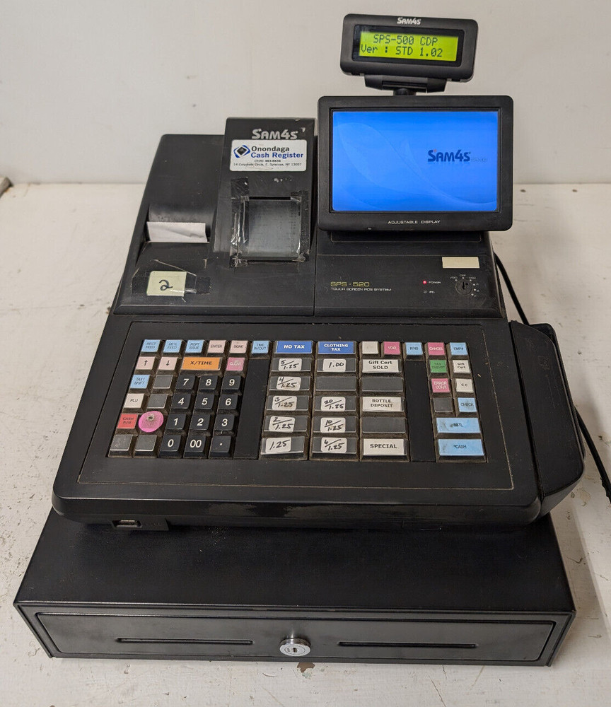 Sam4S SPS-520RT Cash Register System w/ Drawer, No Key for Drawer