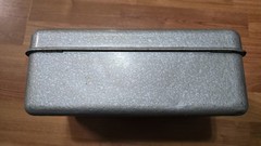 Vintage Union Utilco Cash Box Model 1011 Gray Hammertone Steel No Key USA