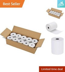 High-Quality Thermal Receipt Paper Rolls 3-1/8&Prime; x 230ft – 10 Pack with Indicator