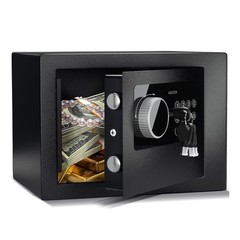 Digital Electronic Money Safe, Steel Security Lock Box Lock, Black