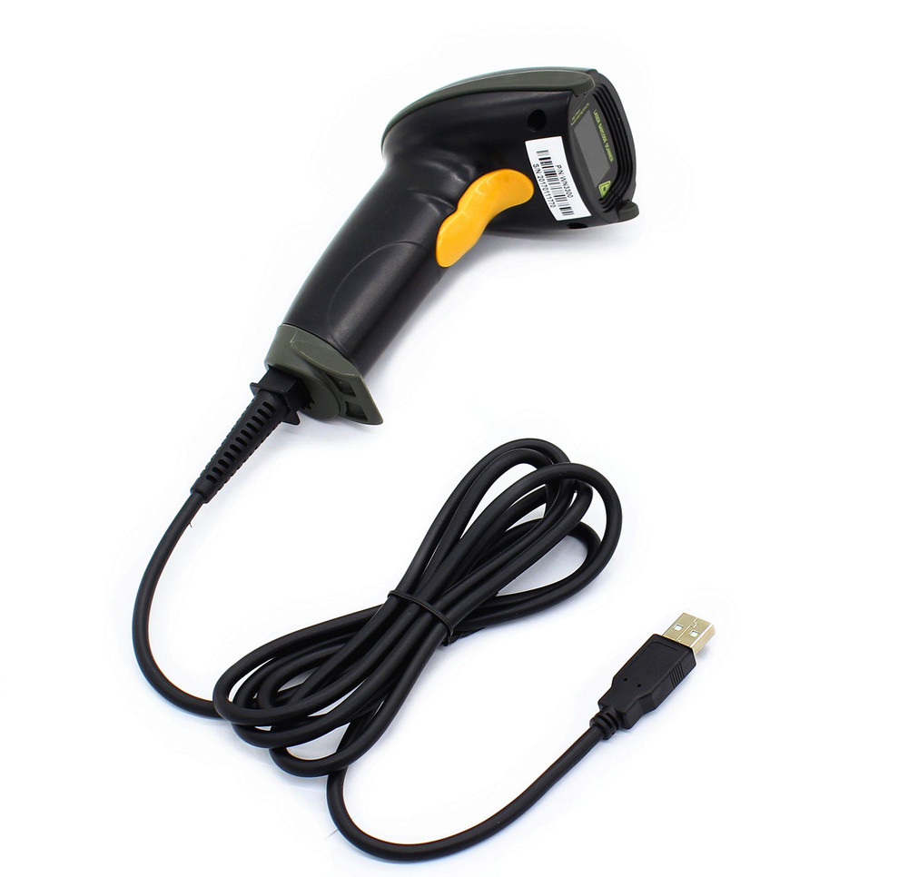 WoneNice USB Laser Barcode Scanner Wired Handheld Bar Code Black