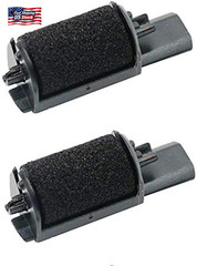 IR40 Black X [2 Pack] Ink Roller Compatible with Casio HR-8TE plus HR-8TM plus a