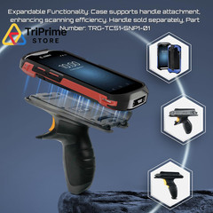 TC51 TC52 TC56 TC57 TC510K Case with Hand Strap – Protective & Ergonomic Red