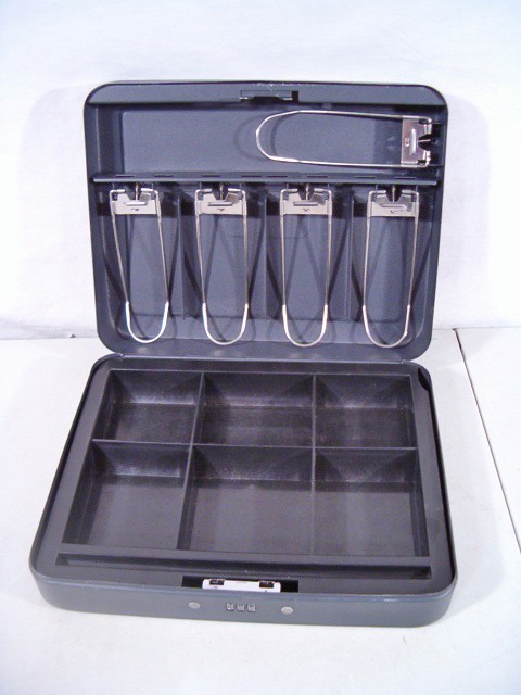Steelmaster Locking Solid Steel Cash Coin Valuables Box with Combination Lock