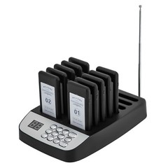Wireless Restaurant Pager Guest Paging System 10 Beepers Queuing Calling Pagers