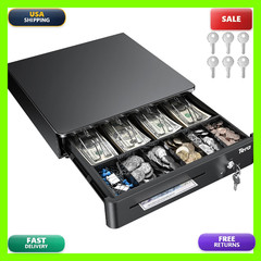 Tera 13 Auto Open Cash Register Drawer Heavy Duty Fully Removable Insert Tray 5