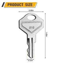010 Key for Drawers, Cash Drawer Replacement Key Set Compatible with MS Cash …