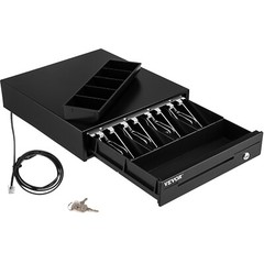 VEVOR Cash Drawer 13&Prime; Cash Register POS System 3 Unlocking Ways RJ11/RJ12 Square