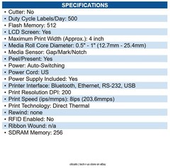 Zebra ZD6A042-D11F00EZ ZD621 Desktop Direct Thermal Printer Monochrome – Label/