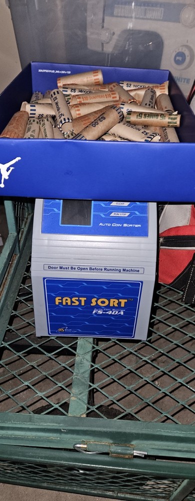 Royal Sovereign FS-4DA Fast Sort Automatic Digital Coin Sorter WORKS GREAT EUC!