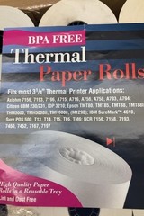 IBM Thermal Paper Rolls 3 1/8&Prime; x 190&prime; Qty 12 Rolls – 73.3mm wide