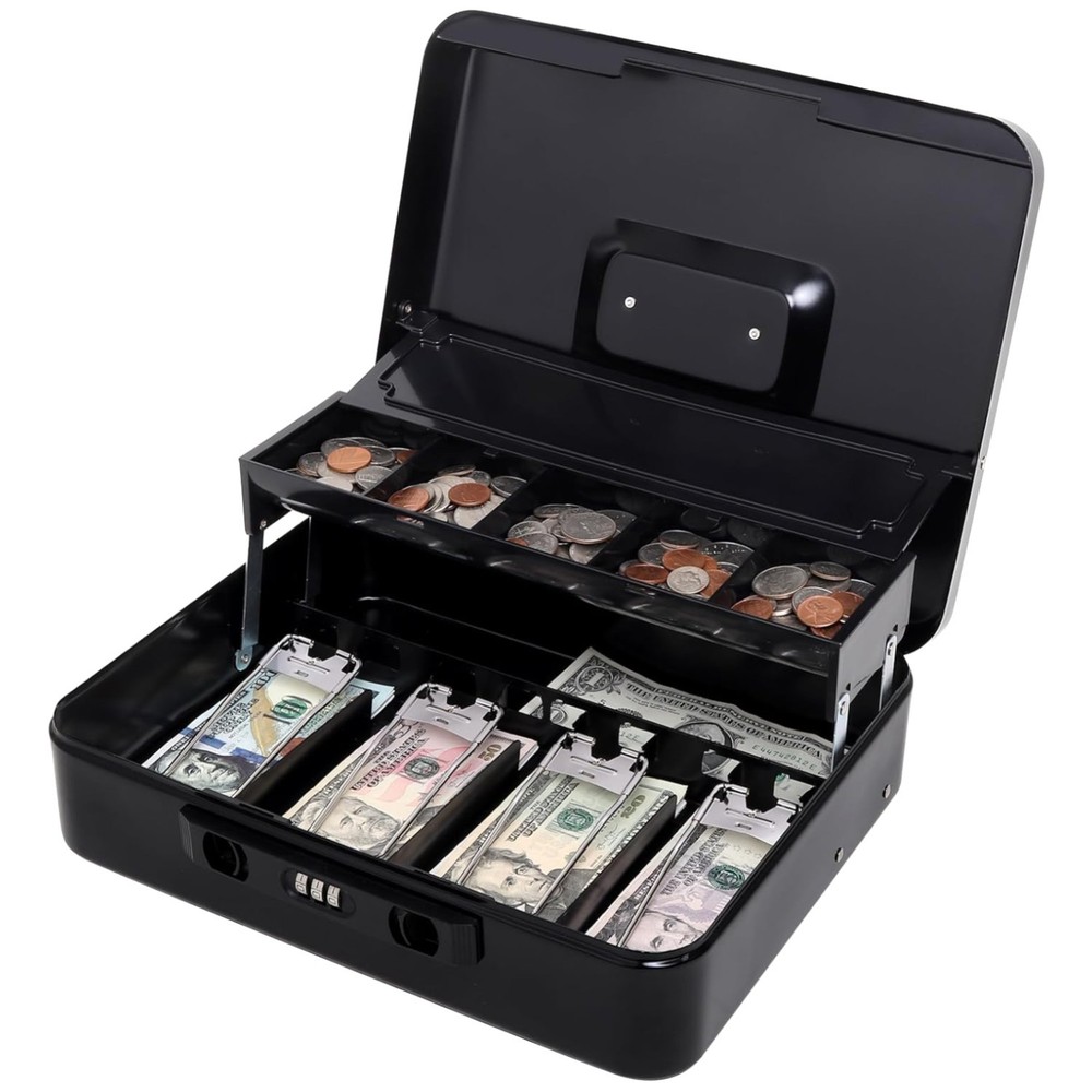 Portable Cash Box with Secure Combo Lock