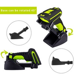 Symcode 2D Bluetooth Barcode Scanner with Wireless Charging Stand 1968 Feet