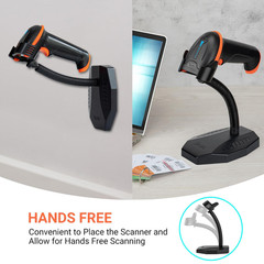 Universal Barcode Scanner Stand: Wall Mountable with Compartment, Bar-Code Reade