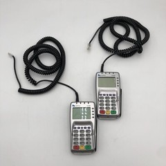 LOT OF 2 Verifone VX805 CTLS Credit Card Terminal Machines w/8 Pin Cord READ C