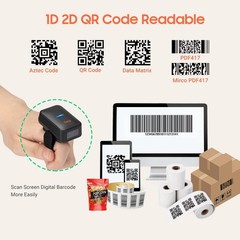 Tera Pro Extreme Performance 1D 2D QR Wireless Ring Barcode Scanner with…