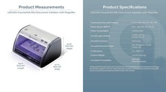Led430 Counterfeit Detection System With Uv And Magnetic Verification Lights