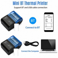 Mini Thermal Receipt Printers,USB Receipt Bill Ticket Printer w 58mm Print Paper