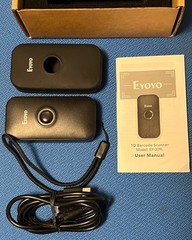Eyoyo Mini Barcode Scanner – Bluetooth w/cover, hand strap, charging cable