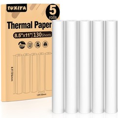 5 Rolls Thermal Printer Paper 8.5&Prime;x11&Prime; US Letter Size, BPA free Quick-Dry The…