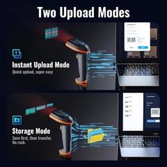 Tera Wireless 1D Laser Barcode Scanner 2.4GHz USB Cordless Reader