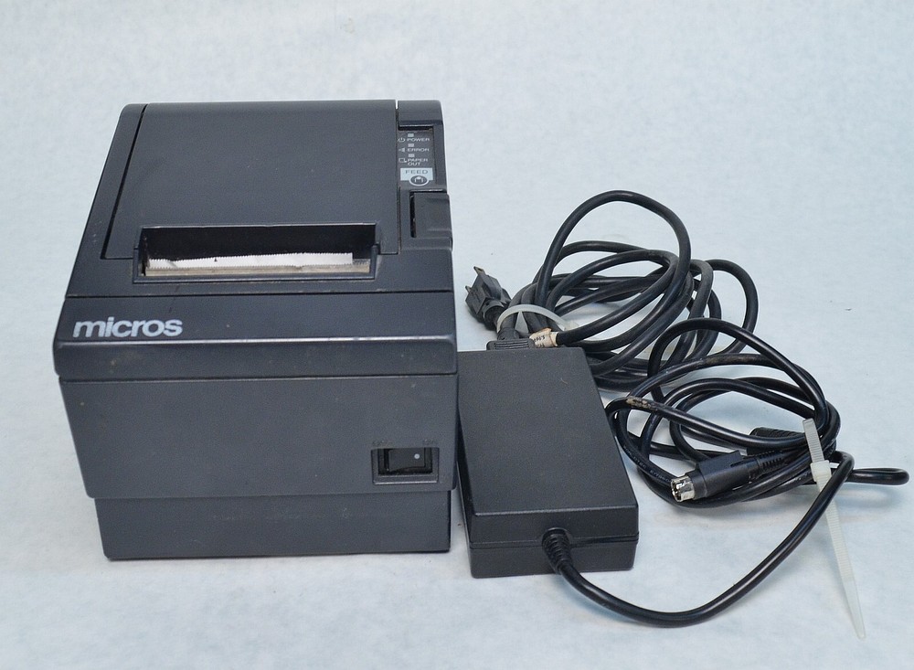 Micros Epson M129C TM-T88III Thermal Receipt Printer PoS Serial w/ PS-180