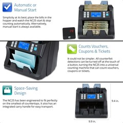 ZZap Bill Value Counter & Counterfeit Detector – Money Cash Currency Machine …