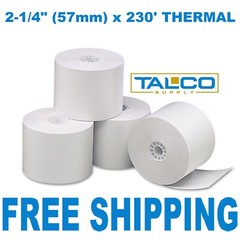 (42) ROYAL ALPHA 583cx (2-1/4&Prime; x 230&prime;) THERMAL PAPER ROLLS ~FAST FREE SHIPPING~