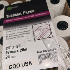 Thermal Paper 5 Pieces 2 1/4 X 85’ 57mm X 26m