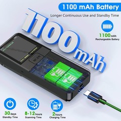 Mini Portable 1D Wireless Barcode Scanner,Bluetooth and2.4Ghz and USB All in one