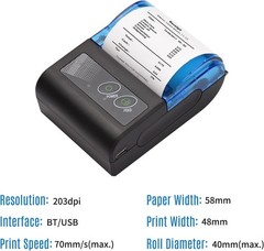 Professional Mini USB Receipt Printer – Fast 70mm/s Print Speed, Portable Design