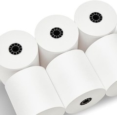(10 Rolls) Non-Thermal Paper Rolls 3&Prime; x 165&prime; 1-Ply Bond Receipt Paper – NEW