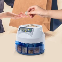 Digital Coin Counter Sorter Machine Automatic Electronic Counting Change Money