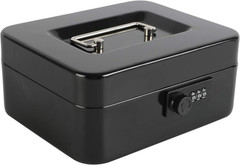 Steel Cash Box with Combination Lock, Removable Coin Tray, Medium 7.87×6.30×3.54
