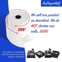2 1/4&Prime; X 200&prime; THERMAL RECEIPT PAPER-50 ROLLS **FREE SHIPPING**